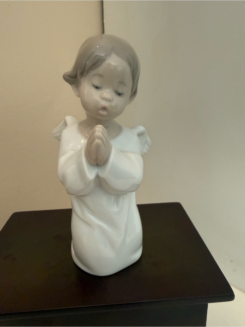 Vintage Lladro 4538 Praying Angel Kneeling Porcelain Figurine Spain DAISA